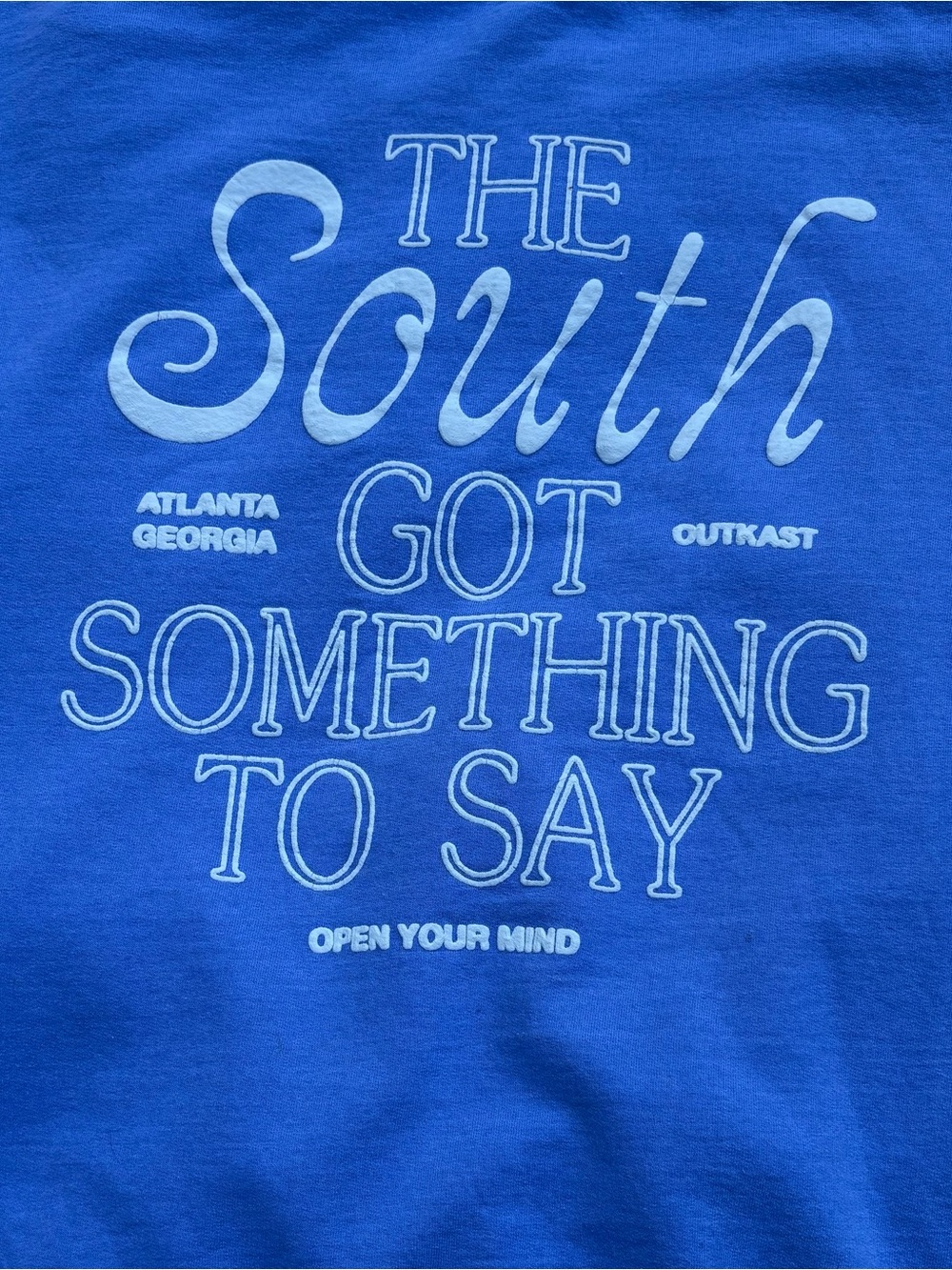 Outkast Graphic Sweatshirt Blue Crewneck Double Sided Medium - Picture 4 of 7
